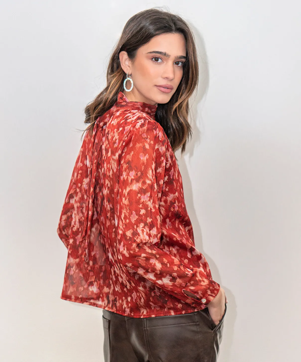 Blusa gasa lurex Pampaneira