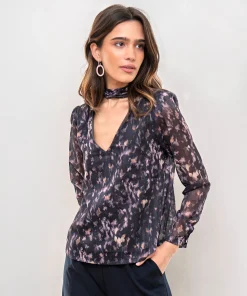 Blusa gasa lurex Pampaneira