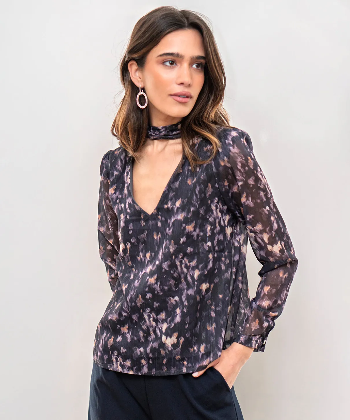 Blusa gasa lurex Pampaneira