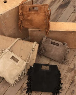 Bolso ante flecos colores