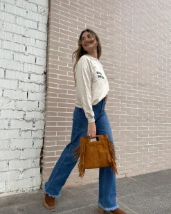Bolso ante flecos colores