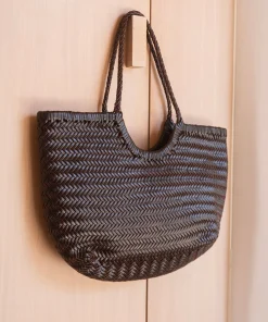 Bolso piel Shopper trenzado