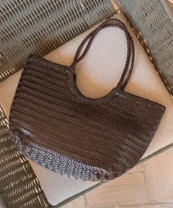 Bolso piel Shopper trenzado