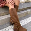Botas moteras cuero
