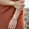 Brazalete maxi hilos oro
