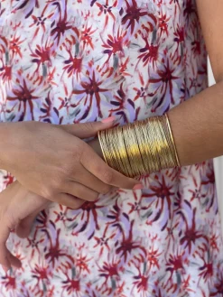 Brazalete maxi hilos oro