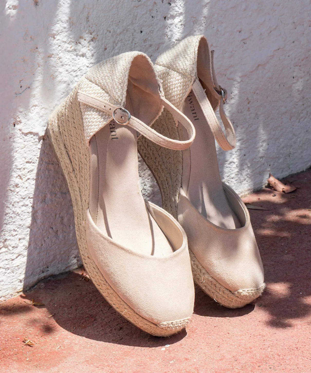 Cuñas pulsera tobillo beige