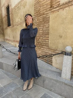 Falda evase tejido plumeti gasa