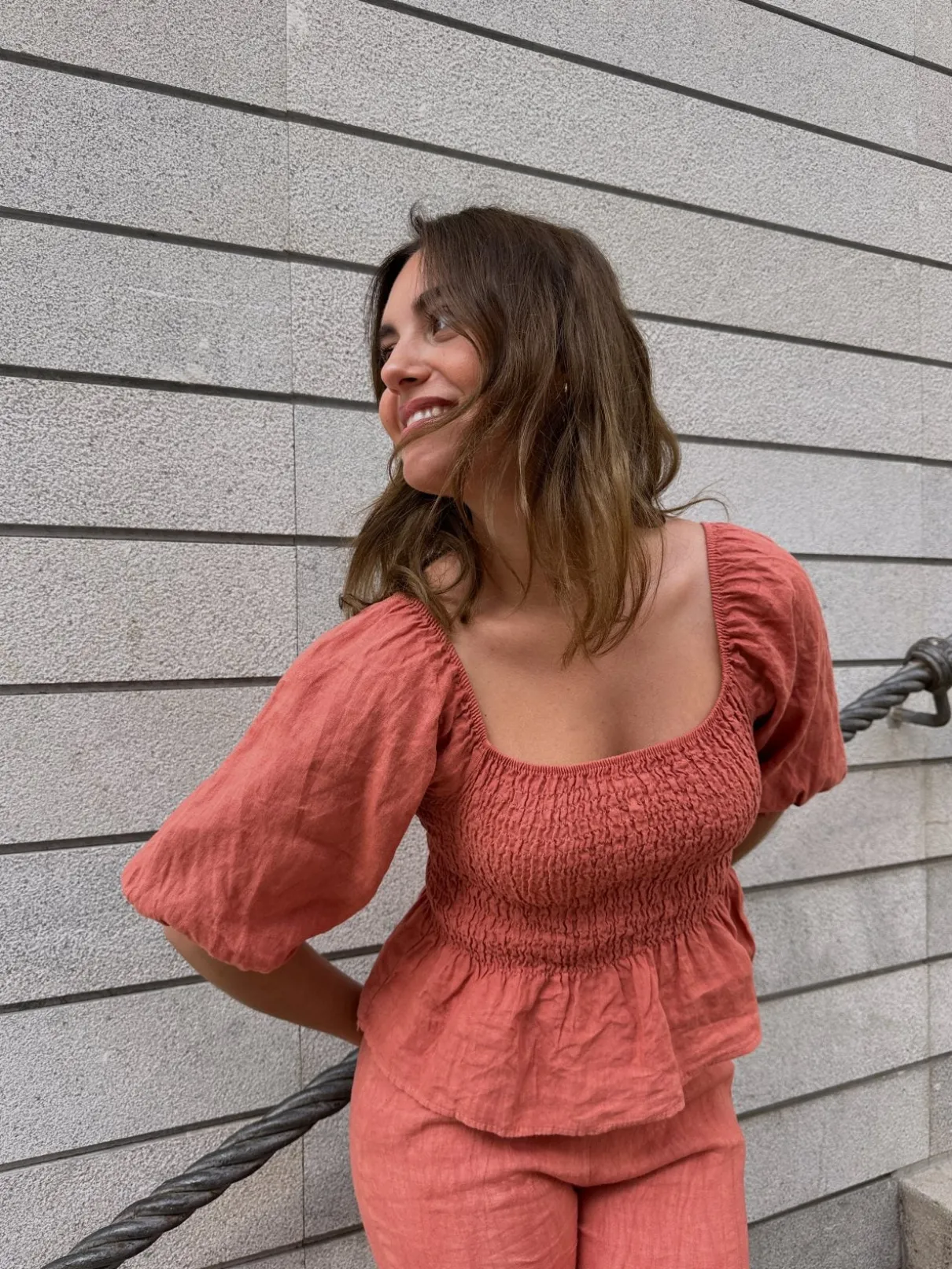 Top de lino Carmen
