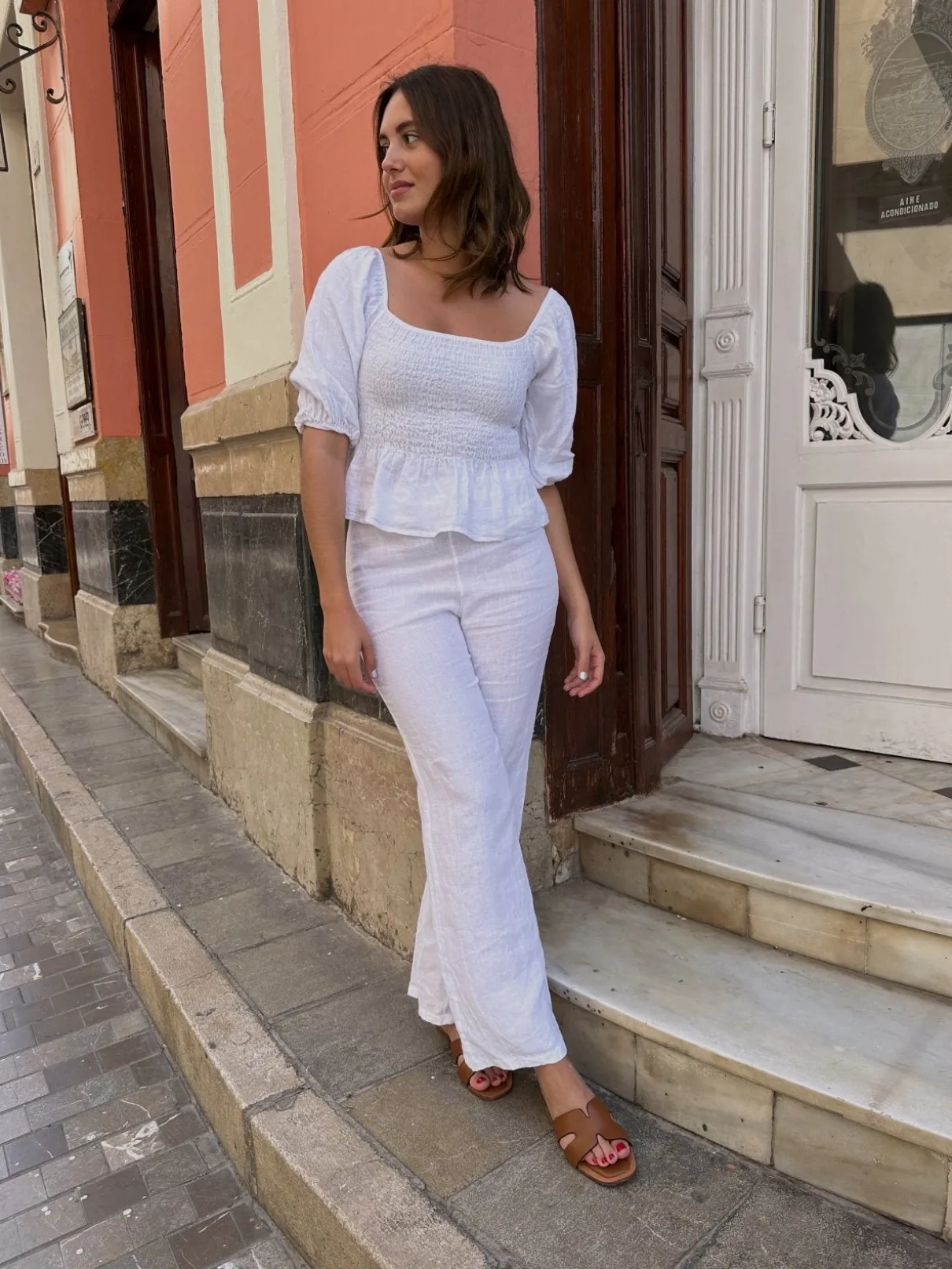 Top de lino Carmen