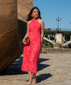 Vestido escote multiposicion gasa verano