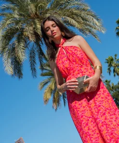 Vestido escote multiposicion gasa verano