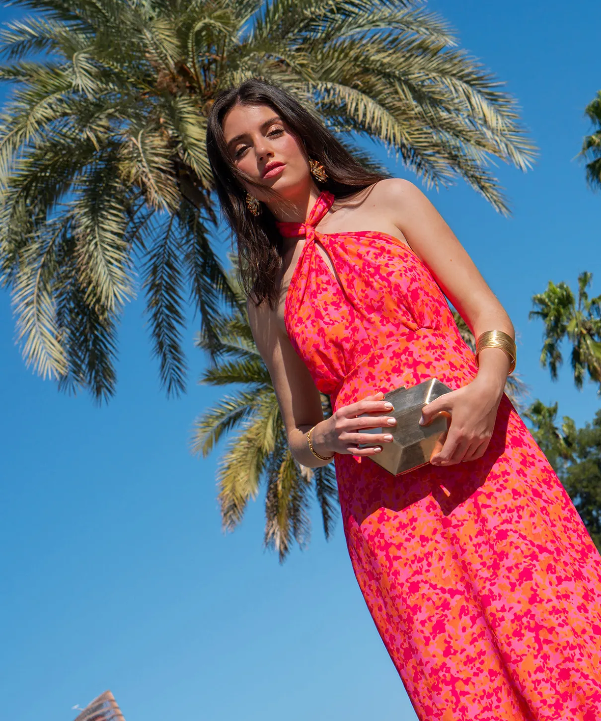 Vestido escote multiposicion gasa verano