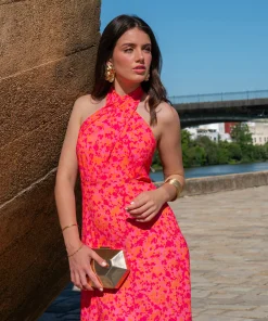 Vestido escote multiposicion gasa verano