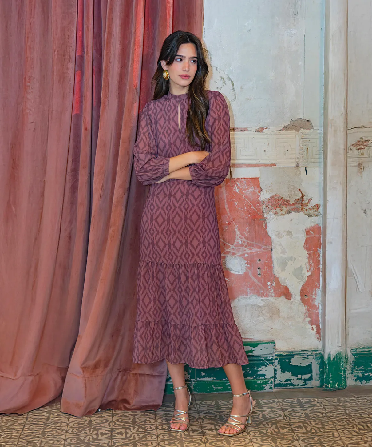 Vestido estampado Arezzo