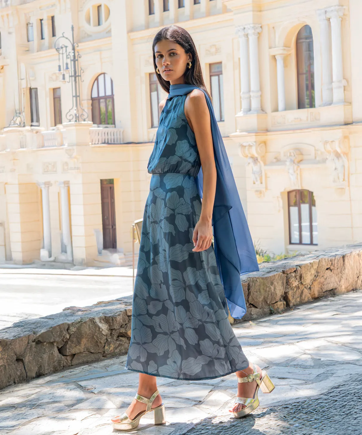 Vestido estampado Trapani