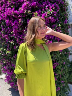 Vestido Gara pistacho