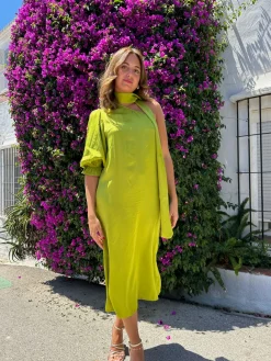 Vestido Gara pistacho