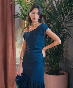 Vestido Imena azul marino