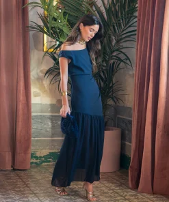 Vestido Imena azul marino