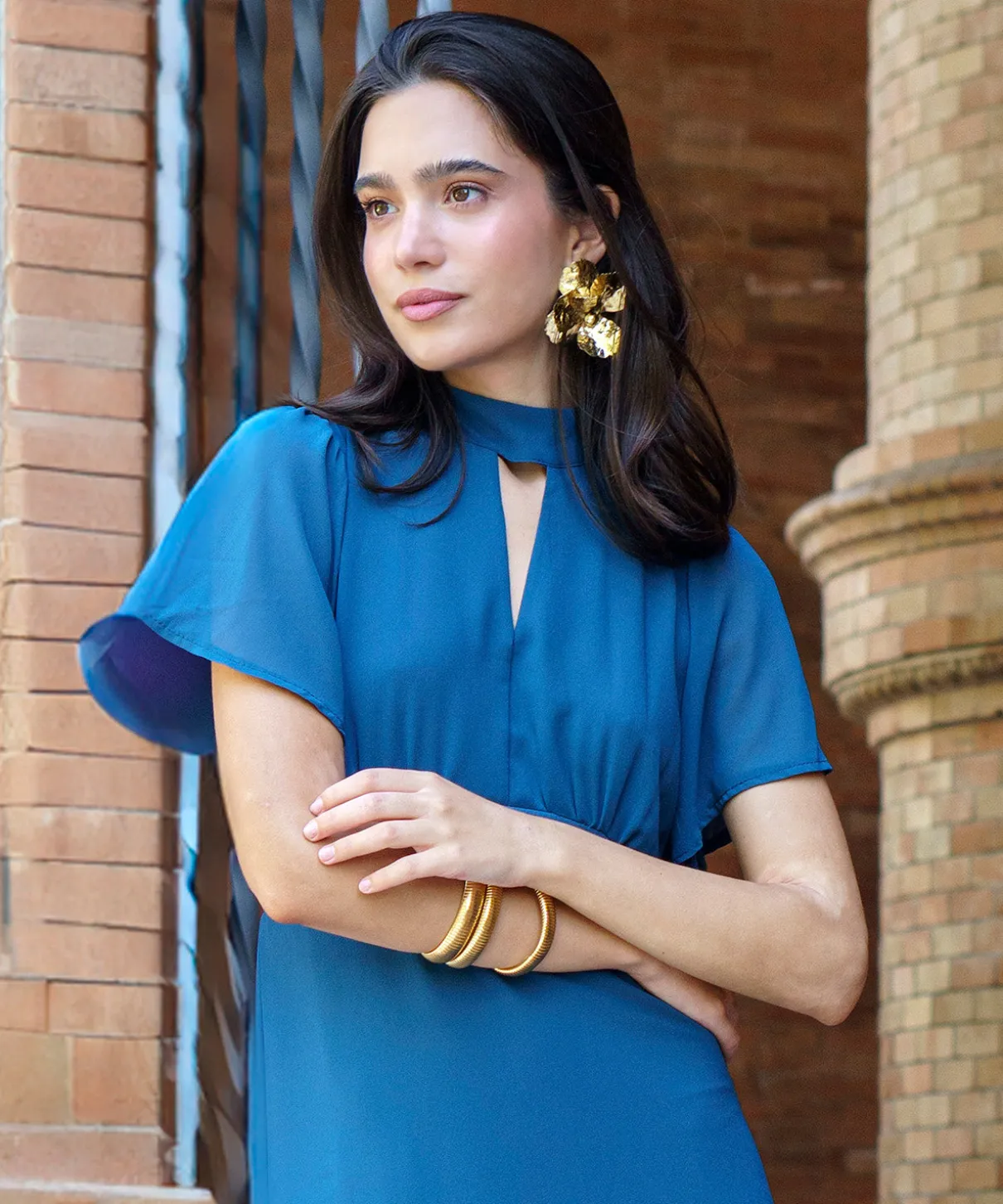 Vestido manga corta Liss