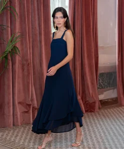 Vestido Ryota azul marino